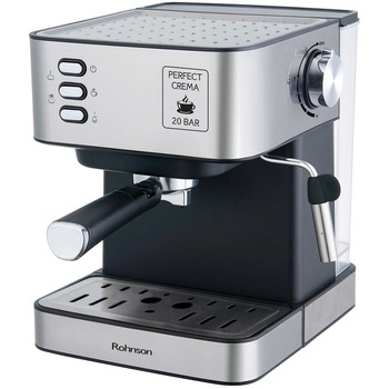 Espressor manual Rohnson R982, 850W, 20 bar, Inox